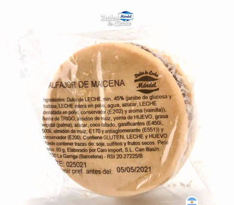 ALFAJOR DE MAICENA