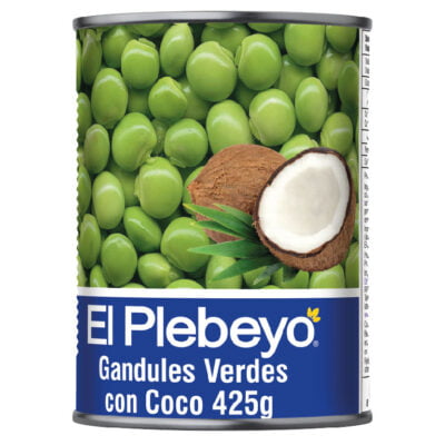 GANDULES VERDES CON COCO EL PLEBEYO 425G